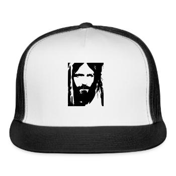 Jesus Christ Christian Messiah Redemption Mercy - Trucker Hat - white/black - Front