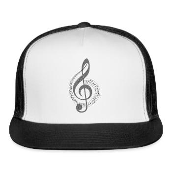 Classic Musical Sketch - Trucker Hat - white/black - Front