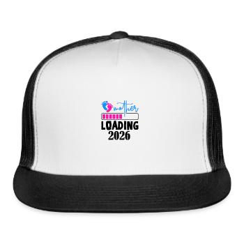 Motherhood Journey Loading 2026 - Trucker Hat - white/black - Front