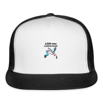Expectant Mother Stork Brings The Beautiful News - Trucker Hat - white/black - Front