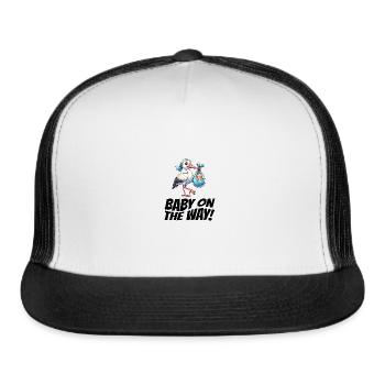 Expectant Mother Stork Brings The Beautiful News - Trucker Hat - white/black - Front