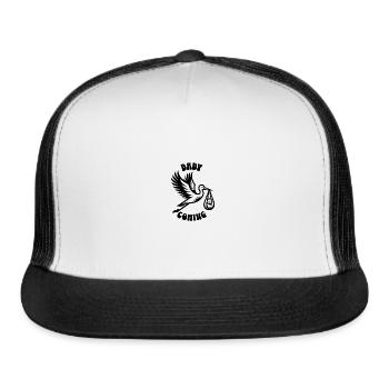 Expectant Mother Stork Brings The Beautiful News - Trucker Hat - white/black - Front