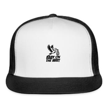 Expectant Mother Stork Brings The Beautiful News - Trucker Hat - white/black - Front