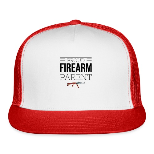 Proud Firearm Parent, Black Logo - Trucker Cap