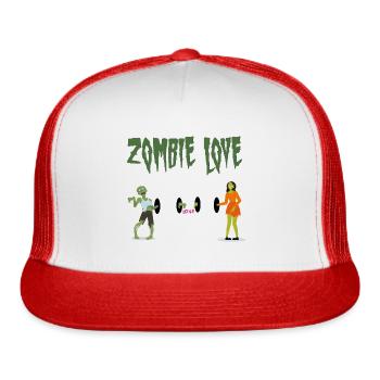 zombie love - Trucker Hat - white/red - Front