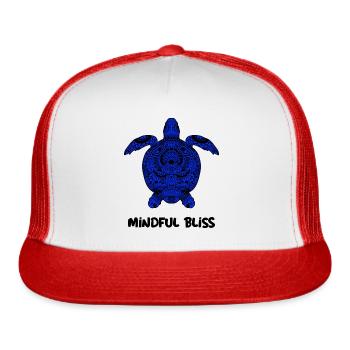 Mindful Bliss Yoga - Trucker Hat - white/red - Front