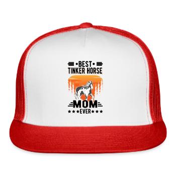 Best Tinker Horse Mom Ever Irish - Trucker Hat - white/red - Front