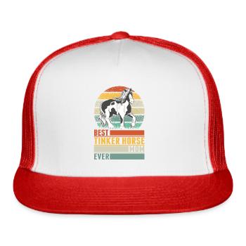 Best Tinker Horse Mom Ever Irish - Trucker Hat - white/red - Front