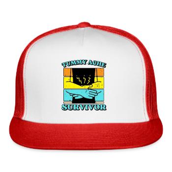 Tummy Ache Survivor - Trucker Hat - white/red - Front