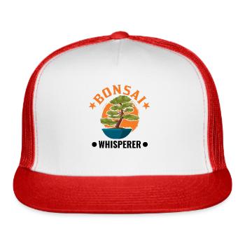 Bonsai Whisperer - Trucker Hat - white/red - Front
