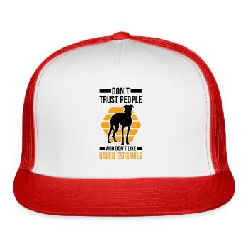 Galgo Espanol Gift Spanish Greyhound - Trucker Hat - white/red - Front