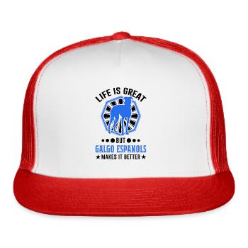 Galgo Espanol Gift Spanish Greyhound - Trucker Hat - white/red - Front