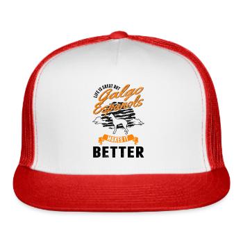 Galgo Espanol Spanish Greyhound - Trucker Hat - white/red - Front