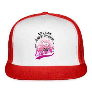 Galgo Espanol Girl Spanish Greyhound - Trucker Hat - white/red - Front