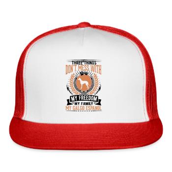 Galgo Espanol Spanish Greyhound - Trucker Hat - white/red - Front