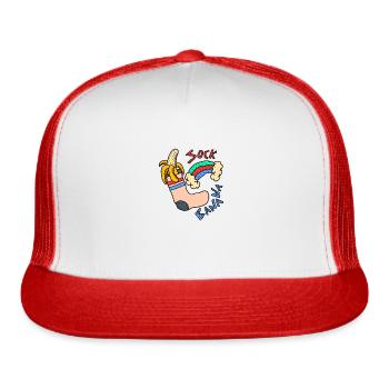 Sock Banana - Trucker Hat - white/red - Front
