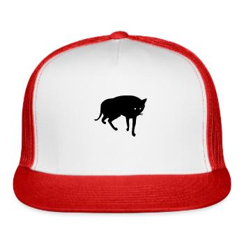 Black cat black is beautiful - Trucker Hat - white/red - Front