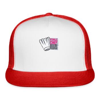 Female Chef Cooking Meals Food Lover - Trucker Hat - white/red - Front