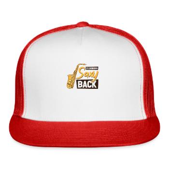 Music Saxophone Classical Music Saxophonist - Trucker Hat - white/red - Front