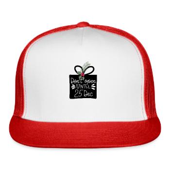 Dont open until december christmas - Trucker Hat - white/red - Front