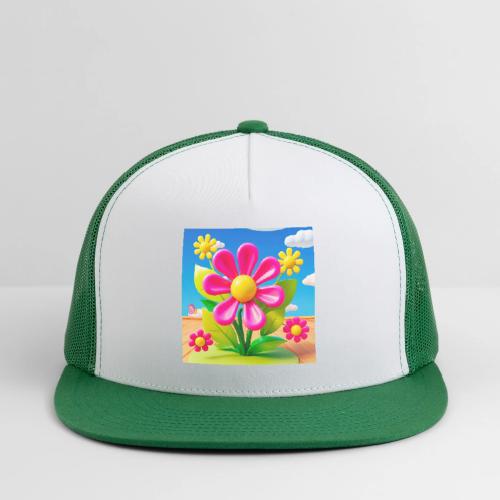 Pink Floral Peace | Sky & Nature Design - Trucker Hat