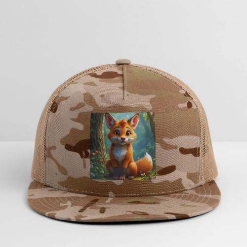 Magical fantasy fox in enchanted forest scene - Trucker Hat