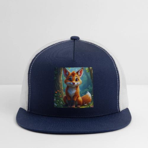 Magical fantasy fox in enchanted forest scene - Trucker Hat