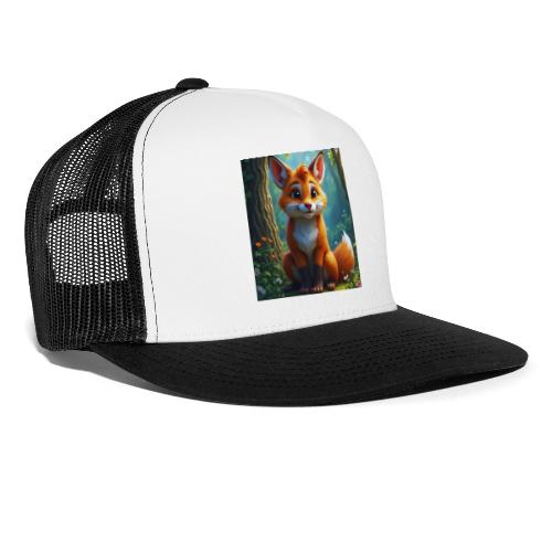 Magical fantasy fox in enchanted forest scene - Trucker Hat