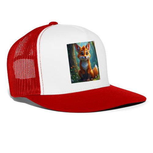 Magical fantasy fox in enchanted forest scene - Trucker Hat