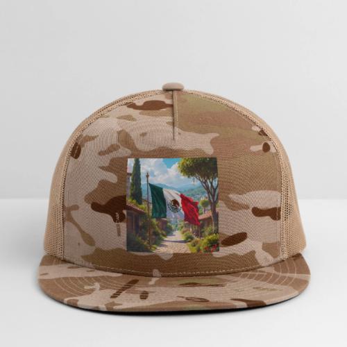 Mexican flag surrounded by nature and magic town - Trucker Hat
