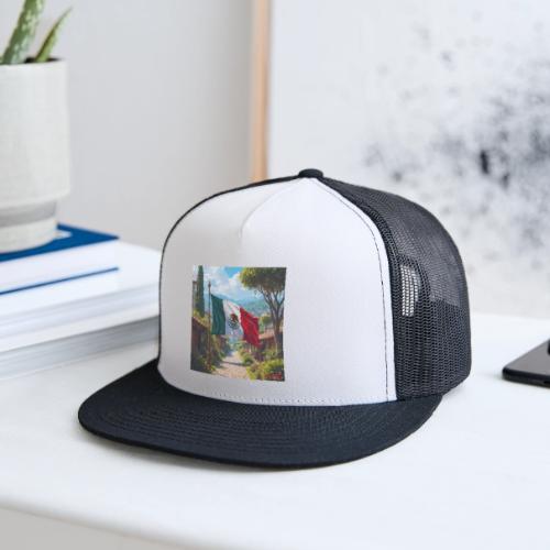 Mexican flag surrounded by nature and magic town - Trucker Hat