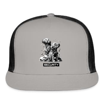 Guardian Pups on the look out - Trucker Hat - gray/black - Front