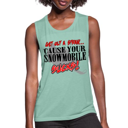 Snowmobile Sucks - Women's Flowy Muscle Tank by Bella