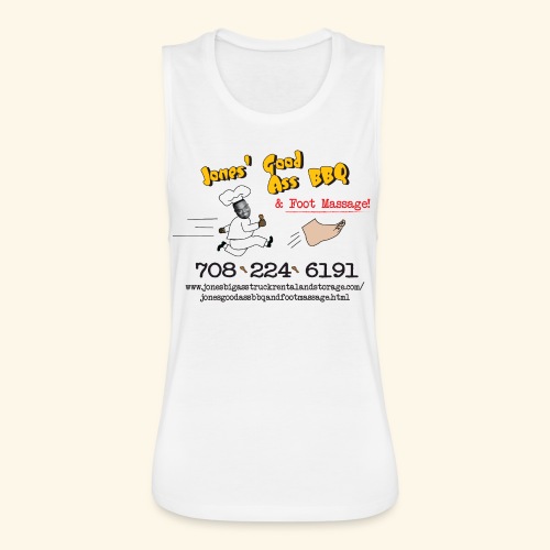 Jones Good Ass BBQ and Foot Massage logo - Women's Flowy Muscle Tank by Bella