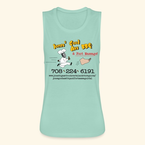 Jones Good Ass BBQ and Foot Massage logo - Women's Flowy Muscle Tank by Bella