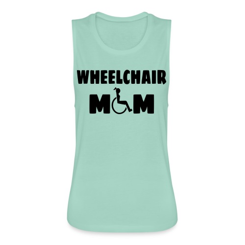 Wheelchair mom, wheelchair humor, roller fun # - Women's Flowy Muscle Tank by Bella