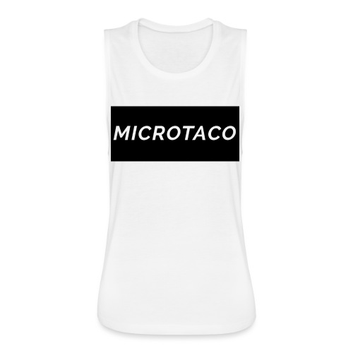 MicroTaco Text Logo - Women's Flowy Muscle Tank by Bella