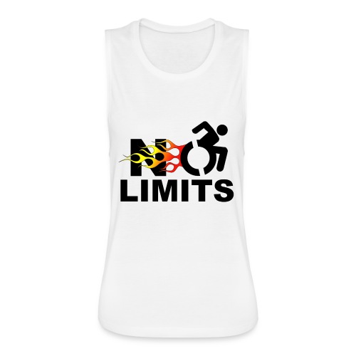 No limits for me with my wheelchair - Women's Flowy Muscle Tank by Bella