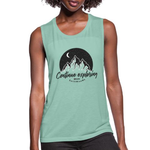 Explore continue BW - Women's Flowy Muscle Tank by Bella