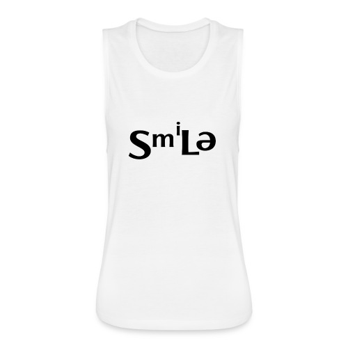 Smile Abstract Design - Women's Flowy Muscle Tank by Bella