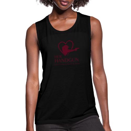 Her Handgun Logo and Tag Line - Women's Flowy Muscle Tank by Bella