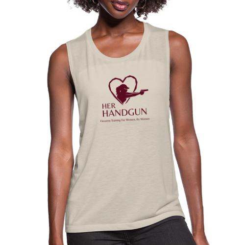 Her Handgun Logo and Tag Line - Women's Flowy Muscle Tank by Bella