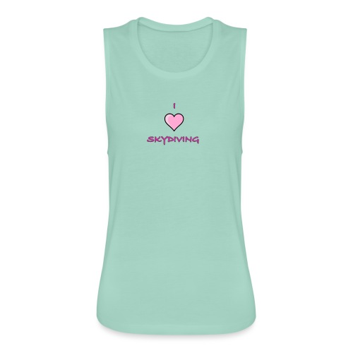 I Love Skydiving/BookSkydive/Perfect Gift - Women's Flowy Muscle Tank by Bella