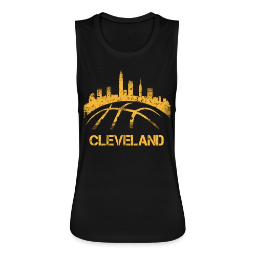 Cleveland Basketball Skyline - Women's Flowy Muscle Tank by Bella