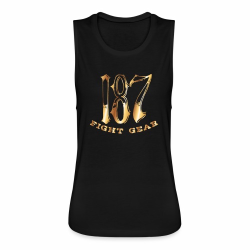 187 Fight Gear Gold Logo Street Wear - Women's Flowy Muscle Tank by Bella