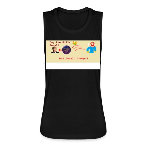 donald trump gets hit with a ball - Women's Flowy Muscle Tank by Bella
