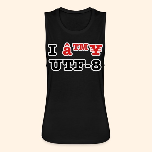 I â™¥ UTF-8 - Women's Flowy Muscle Tank by Bella