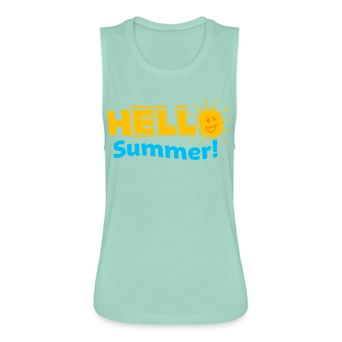 Kreative In Kinder Hello Summer! - Women's Flowy Muscle Tank by Bella