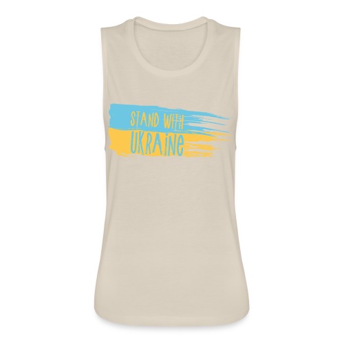 I Stand With Ukraine - Women's Flowy Muscle Tank by Bella