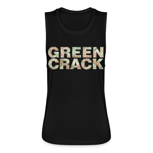 GREEN CRACK.png - Women's Flowy Muscle Tank by Bella